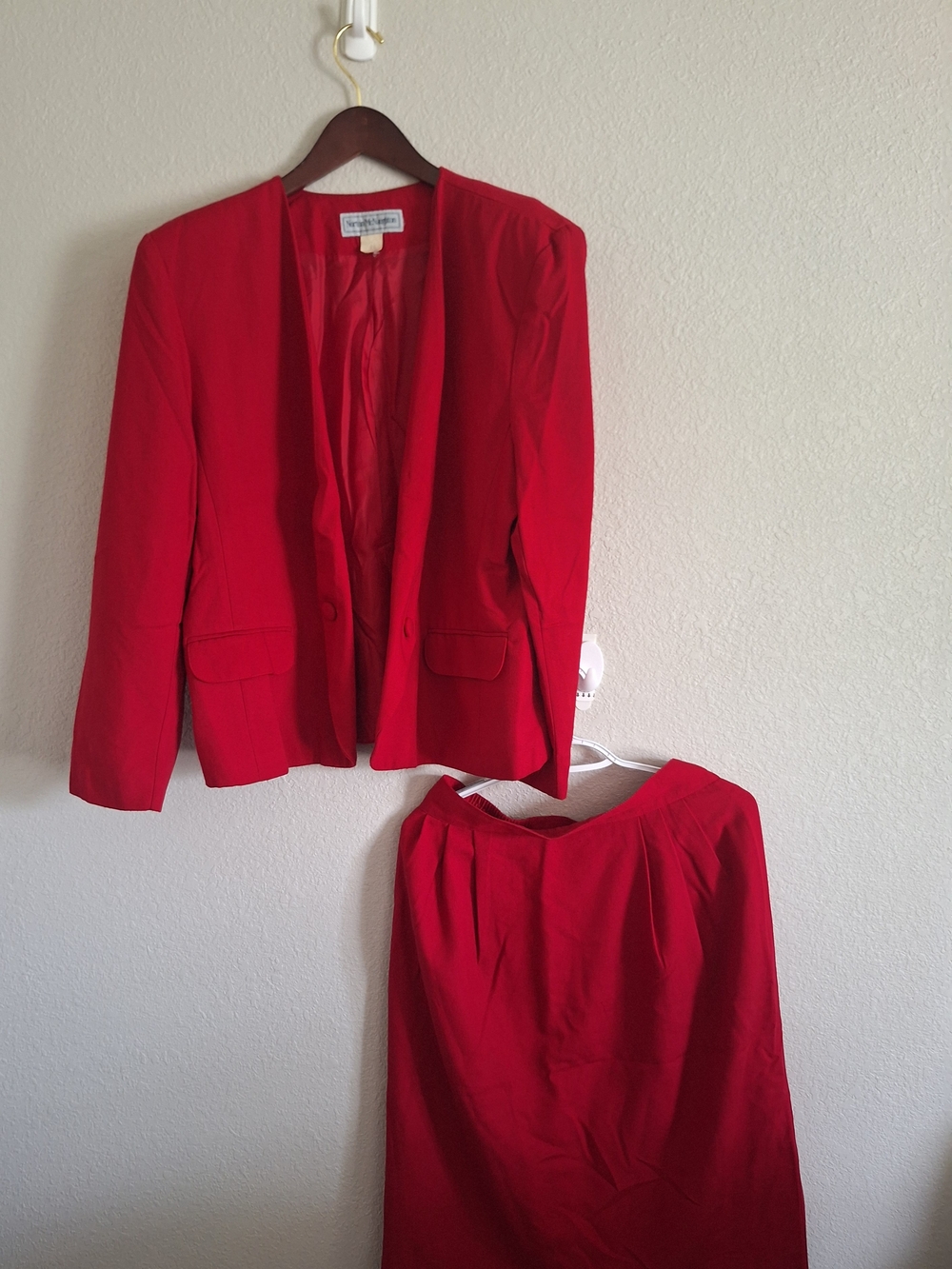 Norton McNaughton Vibrant Red Blazer and Skirt Set
